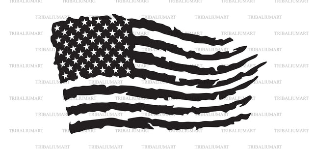 USA grunge flag SVG TribaliumArtSF 