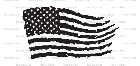 USA grunge flag SVG TribaliumArtSF 