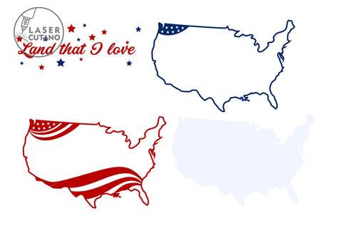 USA MAP 4th July Multilayer Laser Cut File, Mandala, Sign SVG SVG LaserCutano 