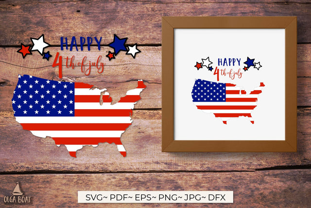 Usa map | American patriotic flag svg SVG Olga Boat Design 