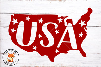 USA Map SVG, 4th of July svg, America svg, Patriotic svg, Fourth of July svg, Independence day, svg for Cricut, SVG for Silhouette SVG RedFoxDesignsUS 