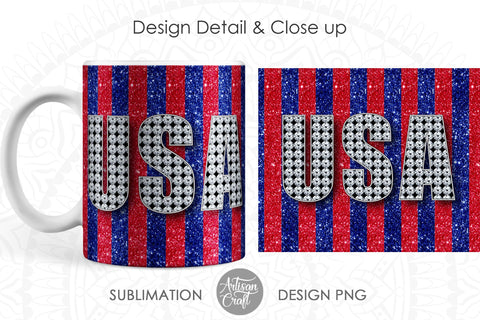 USA mug sublimation designs SVG Artisan Craft SVG 