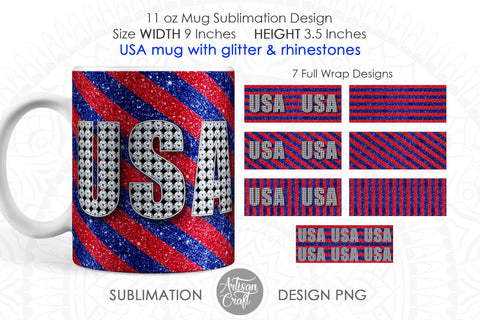 USA mug sublimation designs SVG Artisan Craft SVG 