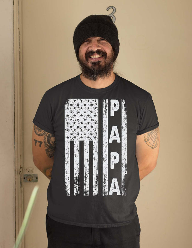USA papa t shirt svg, papa t shirt design, 4th of July Papa t shirt svg, USA destressed flag svg SVG Isabella Machell 