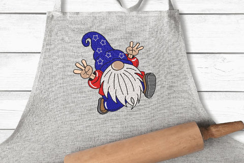 USA Patriotic Gnome Machine Embroidery Design Embroidery/Applique DESIGNS Canada Embroidery 