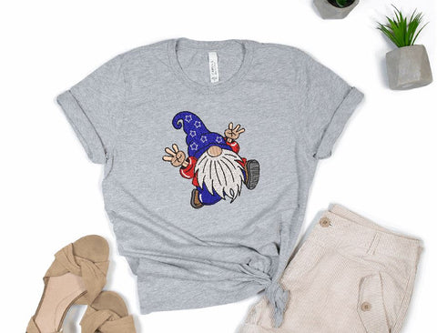 USA Patriotic Gnome Machine Embroidery Design Embroidery/Applique DESIGNS Canada Embroidery 