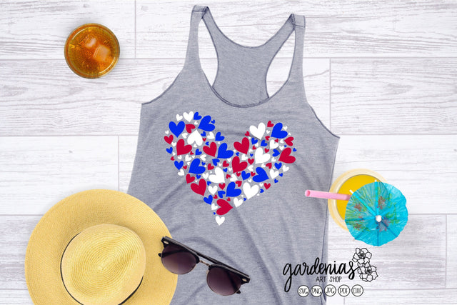 USA Patriotic Hearts SVG SVG Gardenias Art Shop 