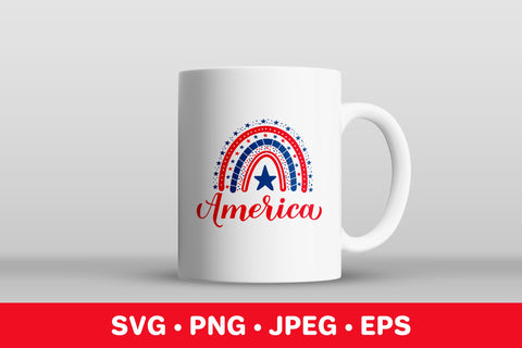 USA patriotic rainbow. 4th of July SVG. American sunflower SVG LaBelezoka 