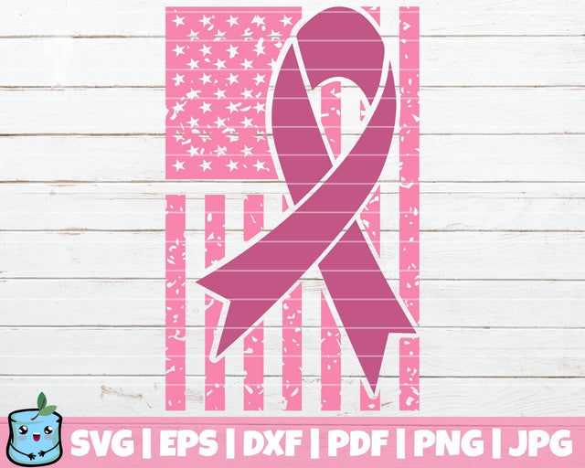 USA Pink Ribbon SVG MintyMarshmallows 