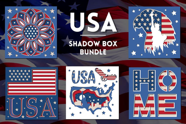 USA Shadow Box SVG SvgOcean 