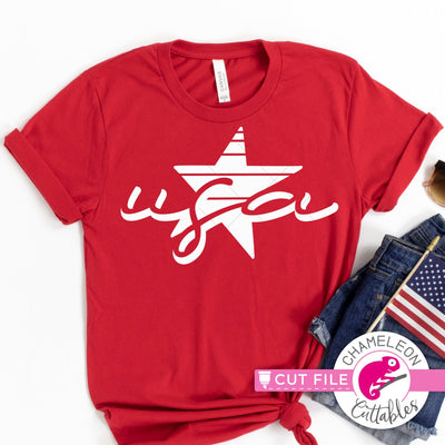 USA star 4th of July svg dxf png SVG Chameleon Cuttables 