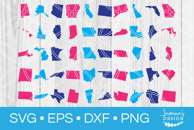 USA States SVG SavanasDesign