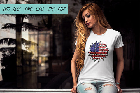 USA Sunflower, 4th of July SVG, Files for Cricut SVG Irina Ostapenko 