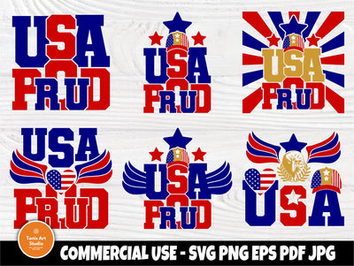 USA SVG Bundle, 4th of July Shirt, American Proud SVG TonisArtStudio 