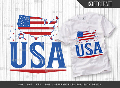 USA SVG Cut File | Memorial Day Svg | Independence Day Svg | Patriotic Svg | 4th Of July Svg | American Svg | T-shirt Design SVG ETC Craft 