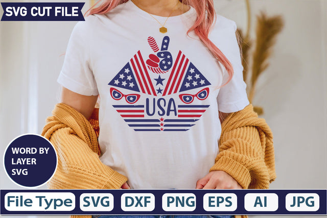 Usa Svg Cut File, SVG Patriotic Fighter Pilot Aviator Sunglasses Stars Stripes Clipart Clip Art Sublimation or Vinyl Shirt Design SVG DesignPlante 503 