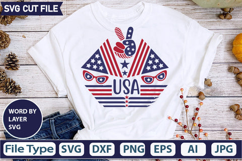 Usa Svg Cut File, SVG Patriotic Fighter Pilot Aviator Sunglasses Stars Stripes Clipart Clip Art Sublimation or Vinyl Shirt Design SVG DesignPlante 503 