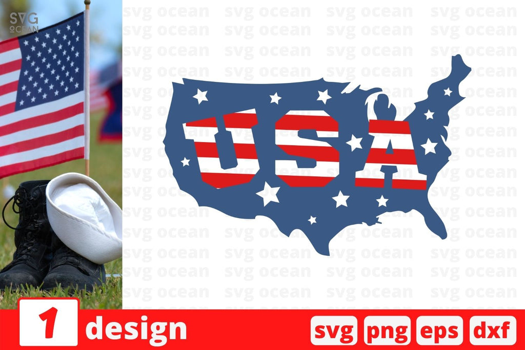 USA SVG Cut File - So Fontsy