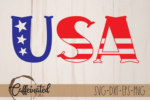 USA svg, USA Patriotic SVG Caffeinated SVGs 