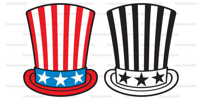 USA top hat SVG TribaliumArtSF 