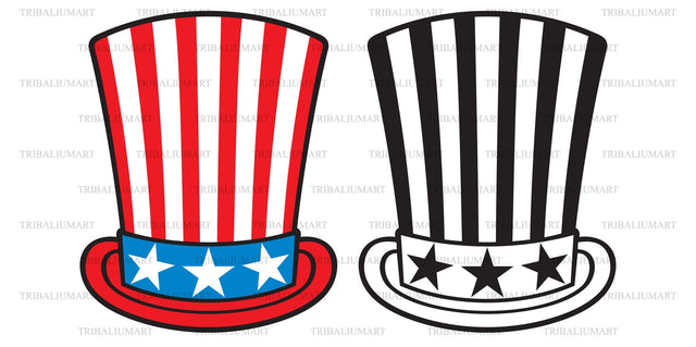 USA top hat SVG TribaliumArtSF 