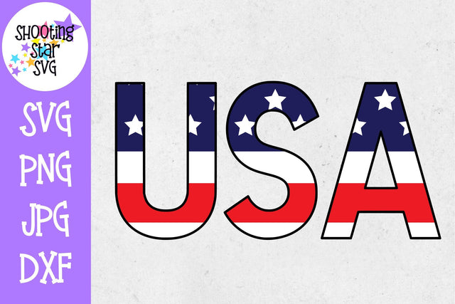 USA with American Flag - Fourth of July SVG SVG ShootingStarSVG 