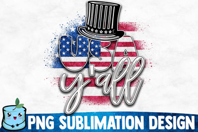 USA Y'all Sublimation Design Sublimation MintyMarshmallows 
