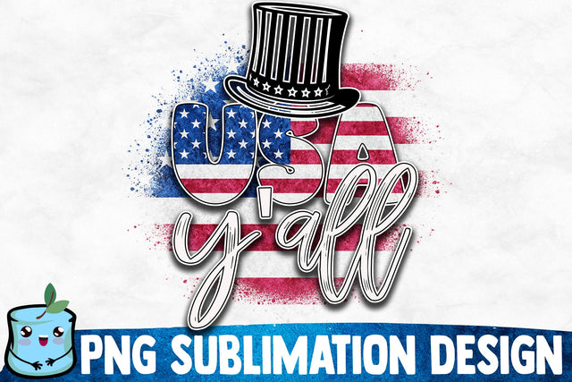 USA Y'all Sublimation Design Sublimation MintyMarshmallows 