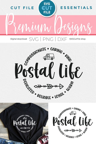 USPS svg - Postal life design with little postal truck SVG SVG Cut File 