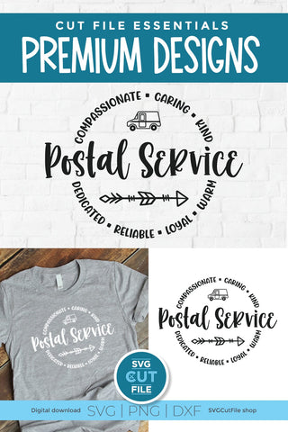 USPS svg - Postal Service design with little postal truck SVG SVG Cut File 