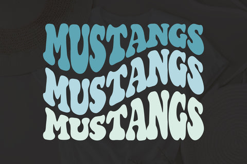 ustangs Svg, Mustangs Fan Svg, School Team Svg, Cheer Svg, Team Spirit Svg, Mustangs Mascot Svg, Sports Svg, School Spirit Shirt, Wavy Font SVG Fauz 