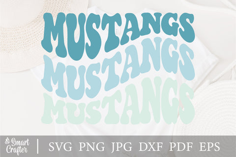 ustangs Svg, Mustangs Fan Svg, School Team Svg, Cheer Svg, Team Spirit Svg, Mustangs Mascot Svg, Sports Svg, School Spirit Shirt, Wavy Font SVG Fauz 