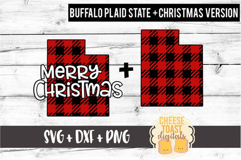 Utah - Buffalo Plaid State - SVG PNG DXF Cut Files SVG Cheese Toast Digitals 