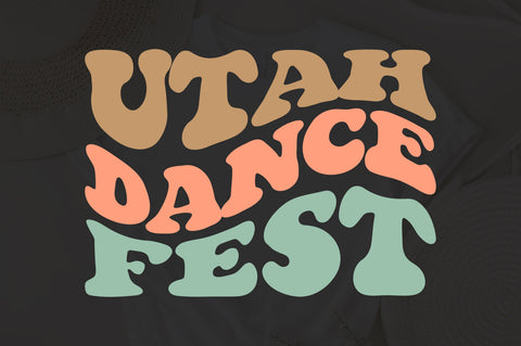 Utah Dance Fest svg, Utah state design svg, wavy style svg, EPS PNG Cricut Instant Download SVG Fauz 