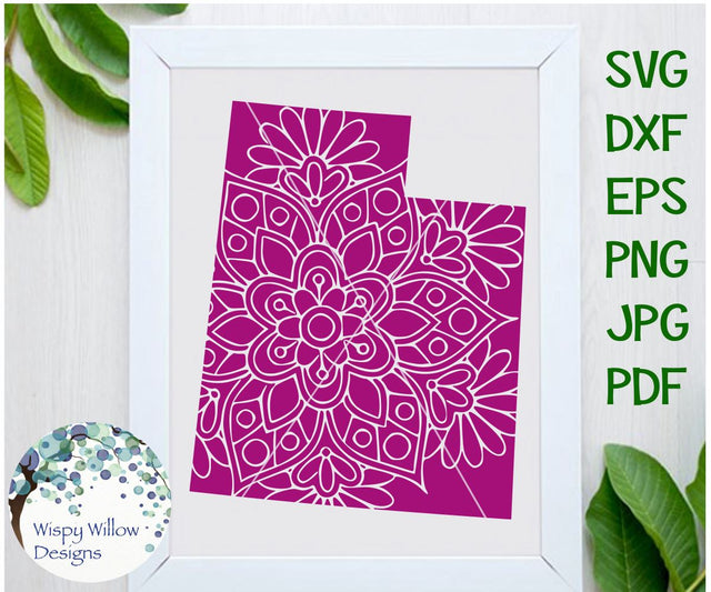 Utah Mandala SVG Wispy Willow Designs 