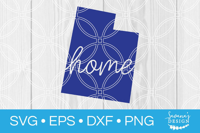 Utah State with Home SVG SavanasDesign 