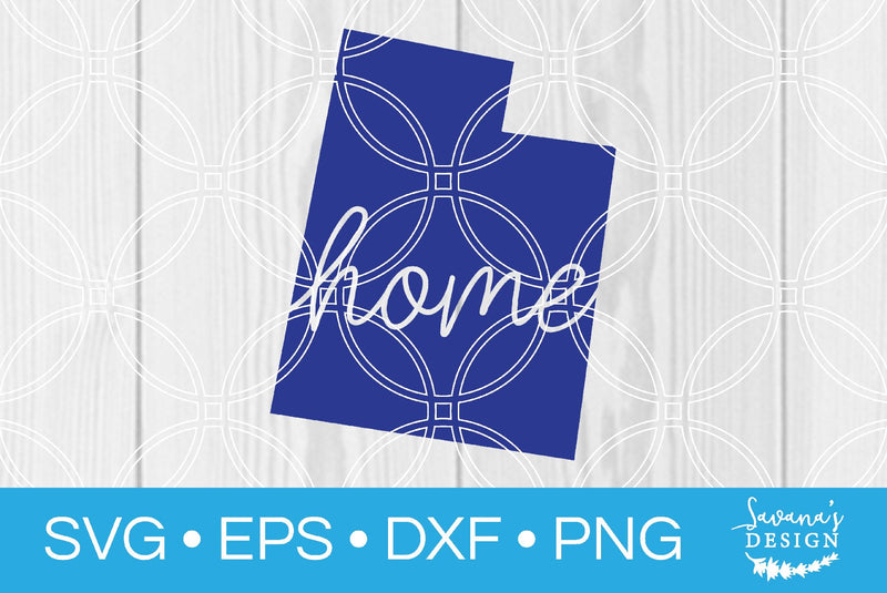 Utah State with Home SVG SavanasDesign 