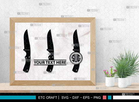 Utility Knife Monogram, Knife Silhouette, Utility Knife SVG, Swiss Knives Svg, Utility Knife Kitchen Svg, SB00034 SVG ETC Craft 