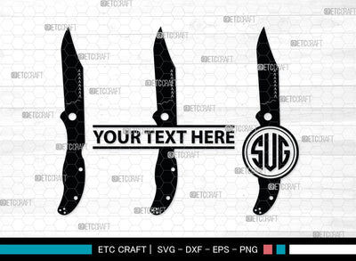 Utility Knife Monogram, Knife Silhouette, Utility Knife SVG, Swiss Knives Svg, Utility Knife Kitchen Svg, SB00034 SVG ETC Craft 