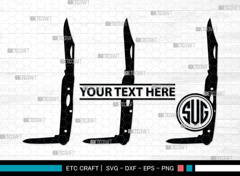 Utility Knife Monogram, Knife Silhouette, Utility Knife SVG, Swiss Knives Svg, Utility Knife Kitchen Svg, SB00034 SVG ETC Craft 