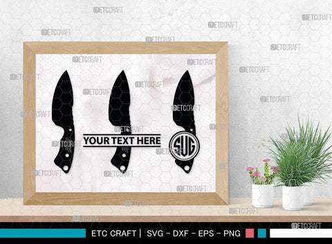 Utility Knife Monogram, Knife Silhouette, Utility Knife SVG, Swiss Knives Svg, Utility Knife Kitchen Svg, SB00034 SVG ETC Craft 