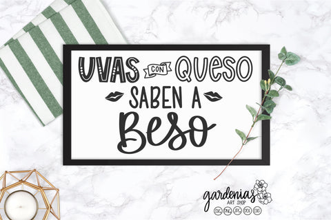 Uvas con Queso Saben a Beso SVG Gardenias Art Shop 