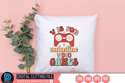 V is for valentine video games SVG SVG DESIGNISTIC 