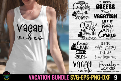 Vacation SVG Bundle I Summer Vacay SVG I Cruise SVG SVG Happy Printables Club 