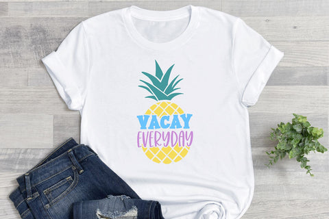 Vacay Everyday Pineapple SVG | Summer Cut File SVG B Renee Design 