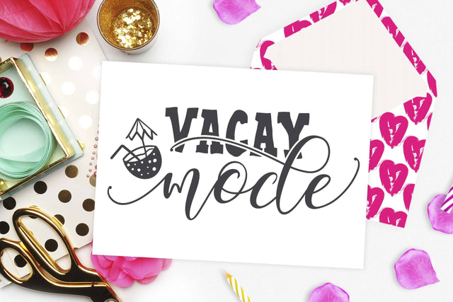 Vacay mode | Funny Summer cut file SVG TheBlackCatPrints 