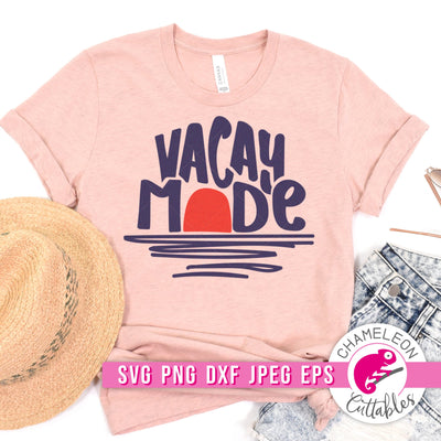 Vacay Mode Ocean Sunset svg png dxf eps jpeg SVG Chameleon Cuttables 