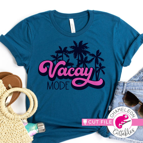 Vacay Mode retro Beach svg dxf png SVG Chameleon Cuttables 