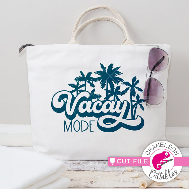 Vacay Mode retro Beach svg dxf png SVG Chameleon Cuttables 