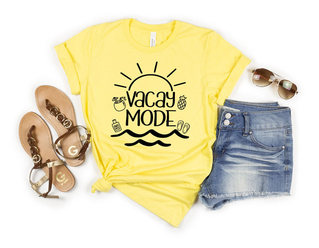 Vacay Mode Svg, Summer Shirt Svg, Vacation Svg, Dxf, Eps, Png Instant Digital Download Design Cut Files For Cricut, Glowforge, Silhouette SVG TiffsCraftyCreations 